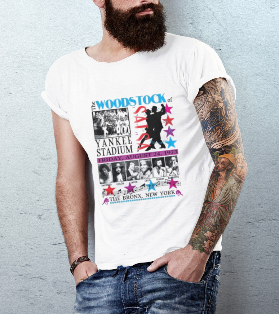 Woodstock Of Salsa Yankee Stadium August 24 1973 Pacheco Colón Lavoe Cruz Blades Barretto Bronx New York T-Shirt
