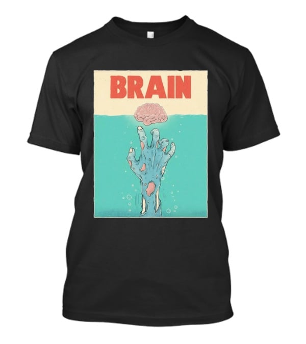 Brain Zombie Hand Horror Undead Creepy T-Shirt