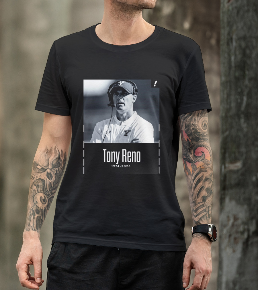 Tony Reno 1974 2026 Yale Coach Memorial T-Shirt
