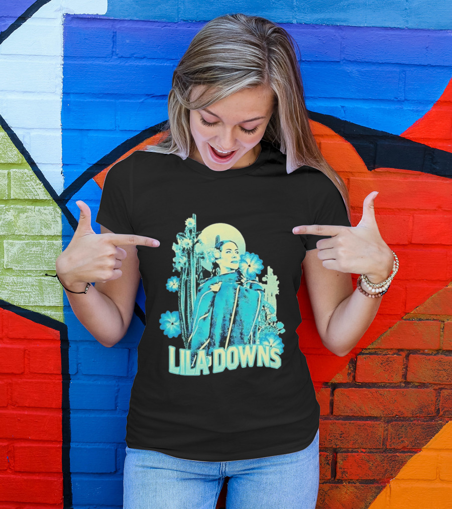 Lila Downs Mexican Cactus Floral T-Shirt