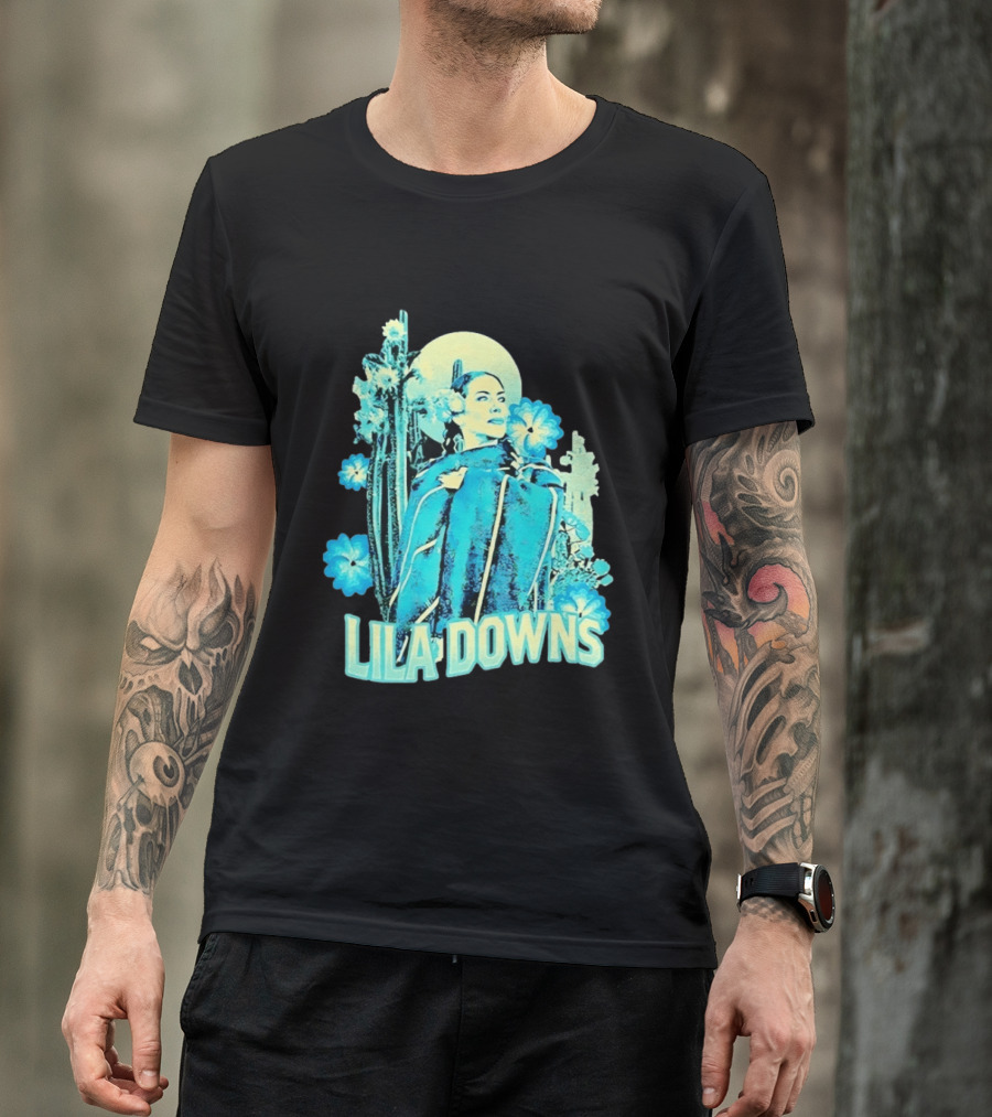 Lila Downs Mexican Cactus Floral T-Shirt