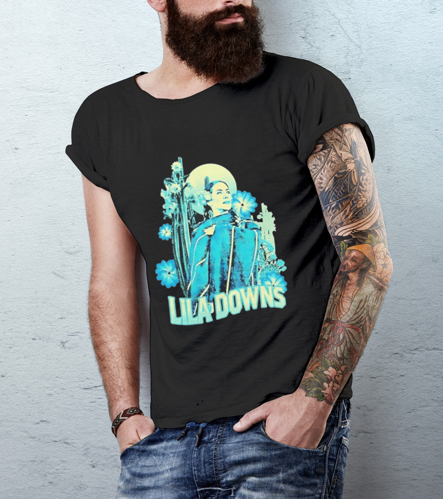 Lila Downs Mexican Cactus Floral T-Shirt
