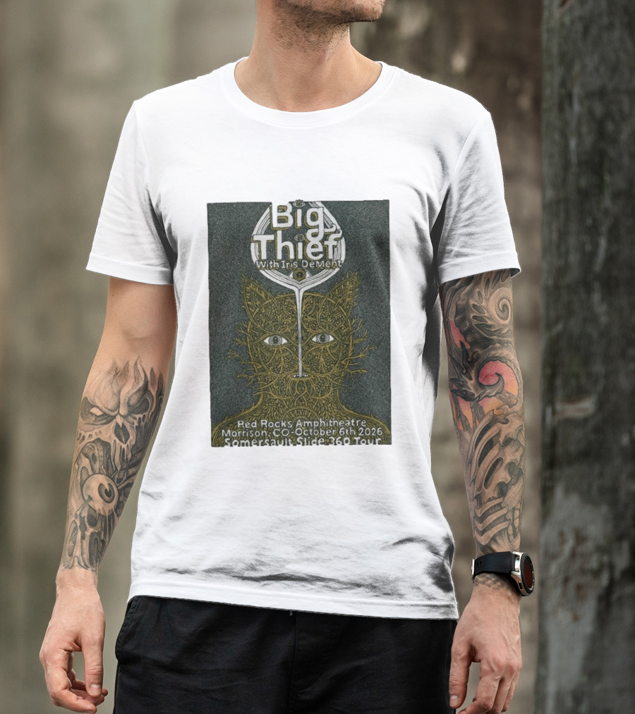 Big Thief With Iris Dement October 6 2026 Red Rocks Amphitheatre Somersault Slide 360 Tour Event Morrison CO T-Shirt