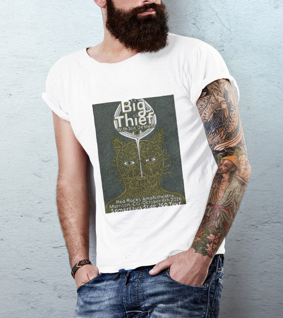 Big Thief With Iris Dement October 6 2026 Red Rocks Amphitheatre Somersault Slide 360 Tour Event Morrison CO T-Shirt