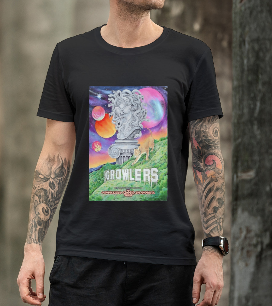 Los Growlers Final Performance Greek Theatre Los Angeles October 3 2024 Statue And Lion T-Shirt