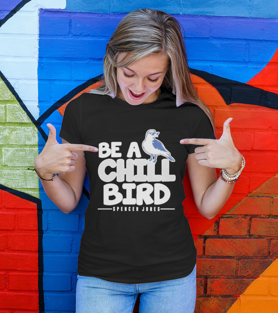 Be A Chill Bird Spencer Jones Vintage Style Bird Wearing Sunglasses T-Shirt