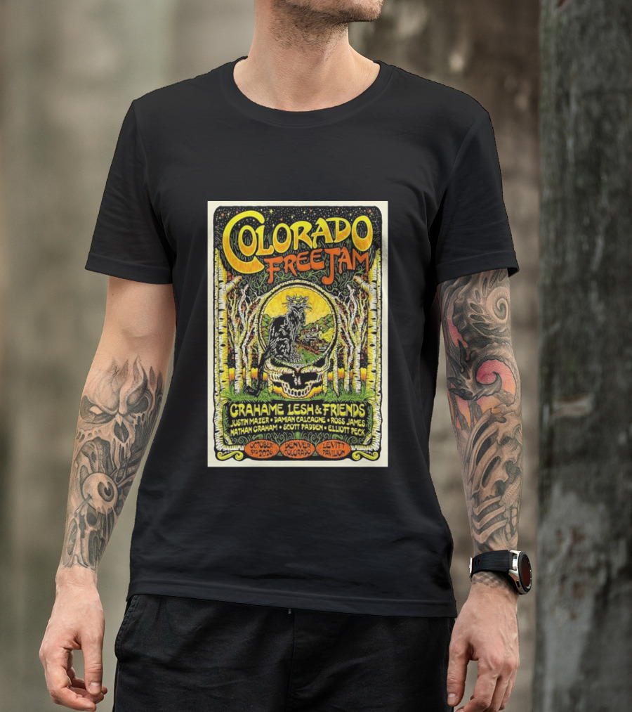 Colorado Free Jam Grahame Lesh & Friends October 3 2026 Levitt Pavilion Denver CO T-Shirt