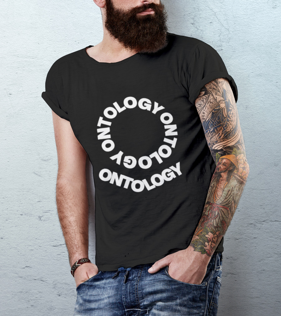 Pope Leo Wear Ontology Text Spiral T-Shirt