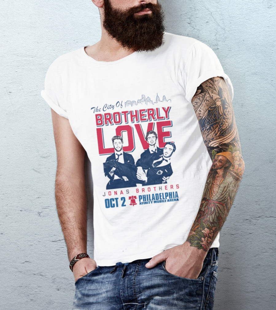The City Of Brotherly Love Jonas Brothers Philadelphia October 2concert T-Shirt