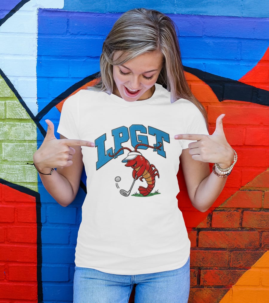 Lobster Playing Golf LPGT Fun T-Shirt