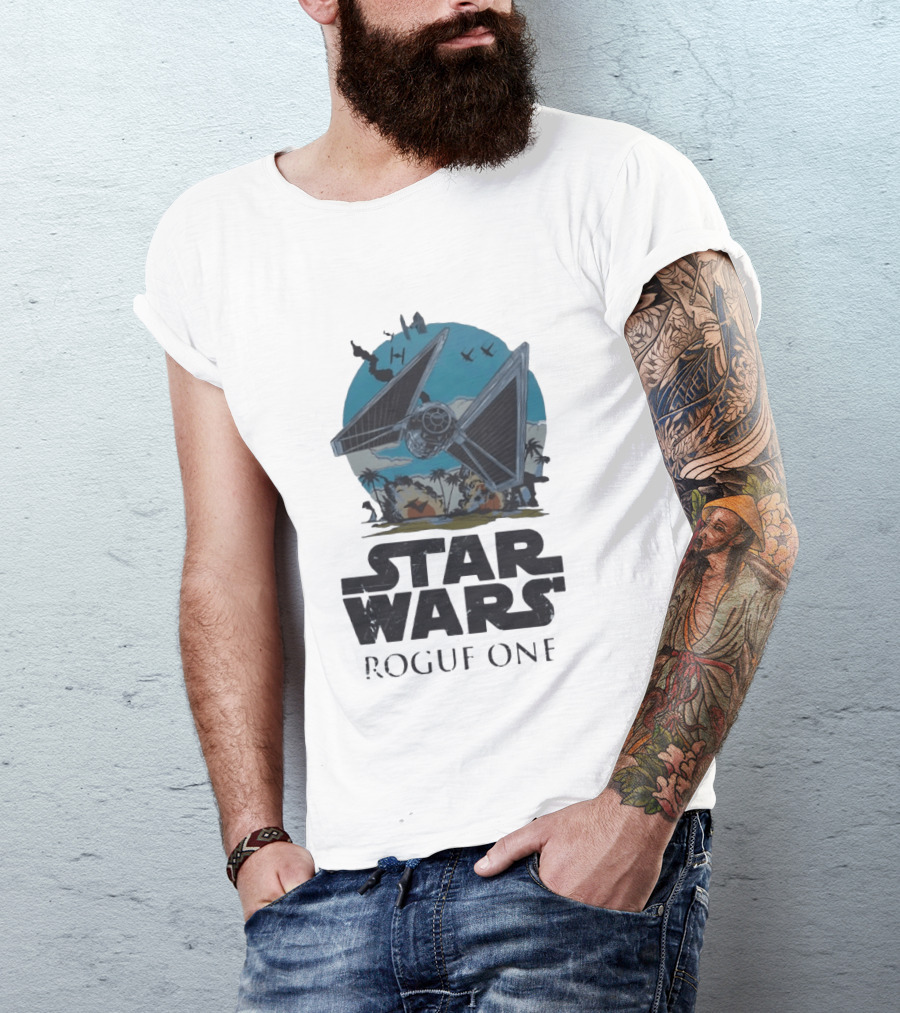 Star Wars Rogue One Tie Fighter Battle Scene T-Shirt