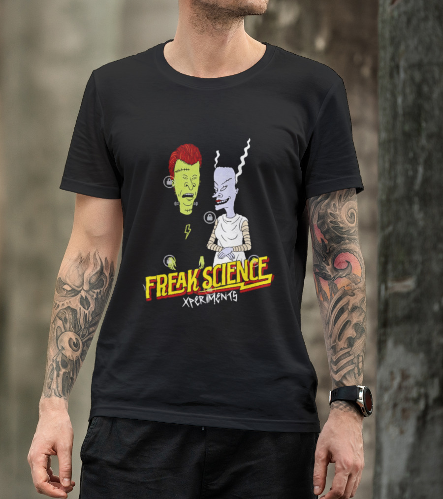 Frankenstein Bride Beavis Butt Head Freak Science Xperiments T-Shirt
