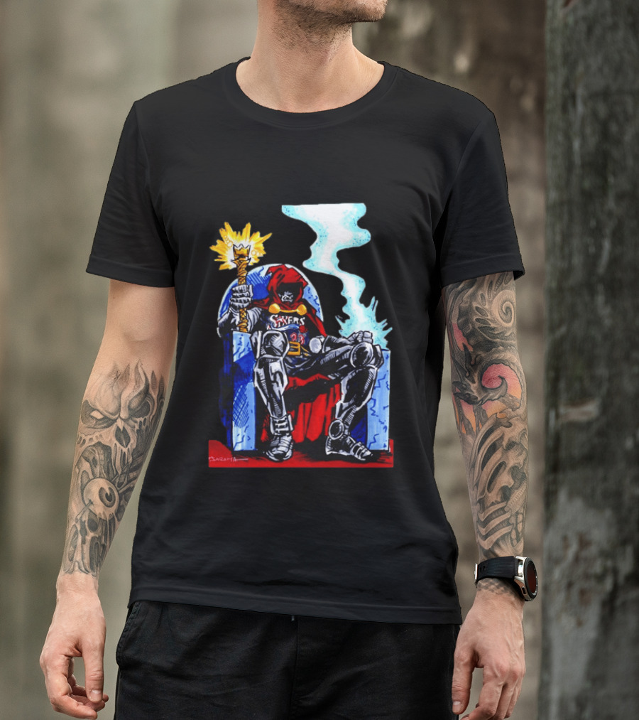 LeDoom Sixers 76ers Lebron James Throne King Iconic NBA T-Shirt