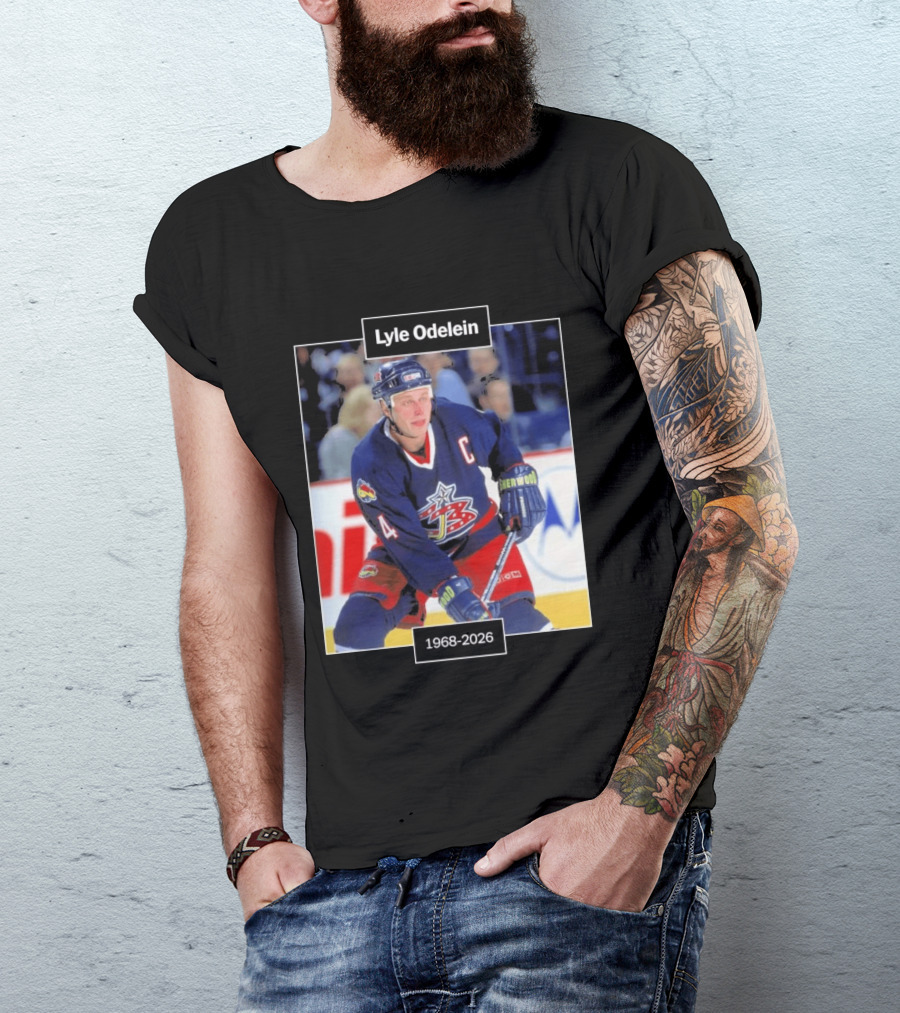 Lyle Odelein Hockey Player 1968 2026 Memorial T-Shirt