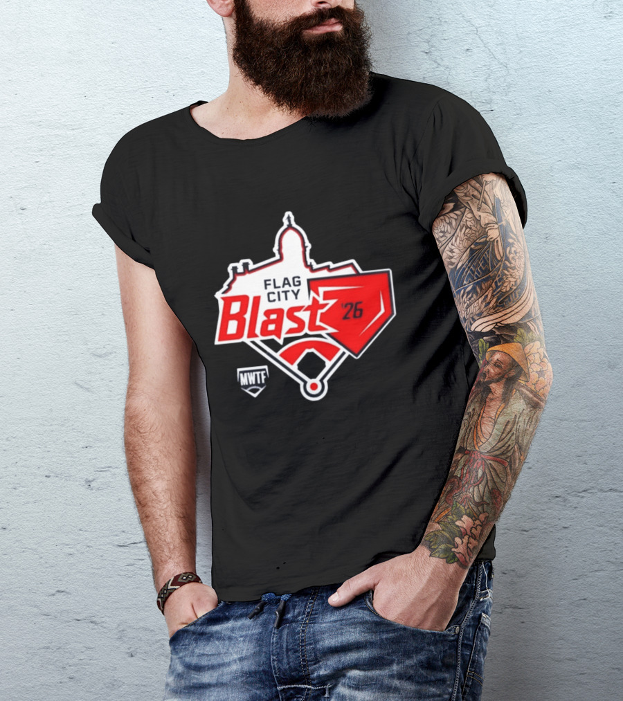 7th Annual Flag City Blast Softball '26 MWTF Event T-Shirt