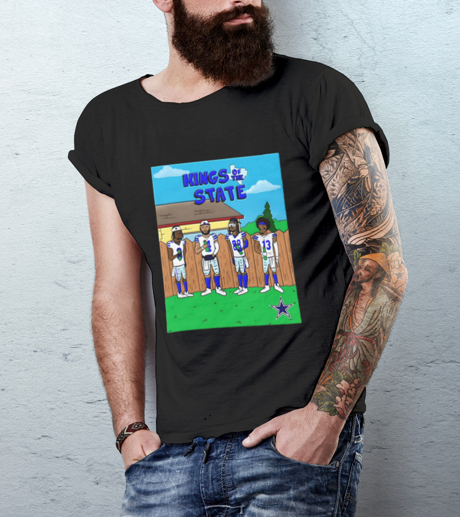 Kings Of The State Ceedee Lamb Dak Prescott Micah Parsons Dallas Cowboys Comic T-Shirt