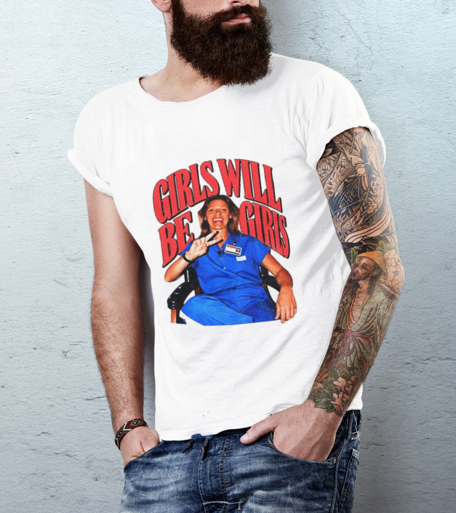 Aileen Wuornos Girls Will Be Girls Peace Sign Blue Outfit T-Shirt