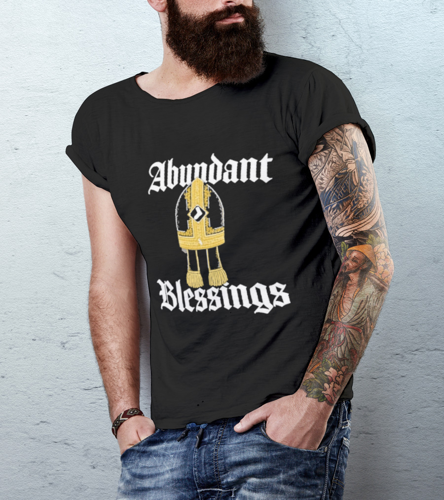 Abundant Blessings White Sox Pope Hat T-Shirt