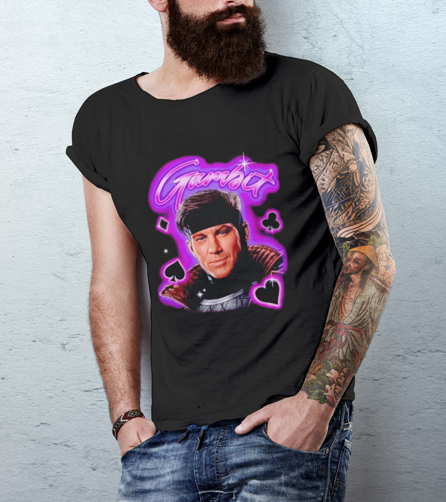 Gambit Channing Tatum Marvel Superhero X Men Cards T-Shirt