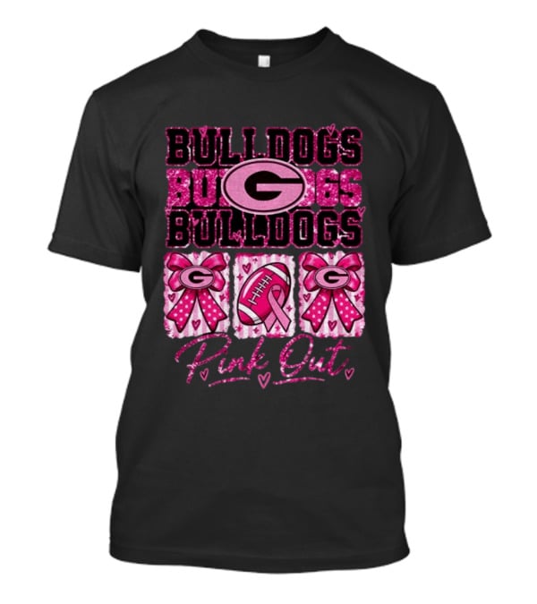 Bulldogs G Pink Out Breast Cancer Awareness Game Day T-Shirt