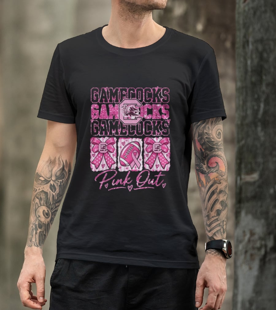 South Carolina Gamecocks Breast Cancer Awareness Pink Out Game Day T-Shirt