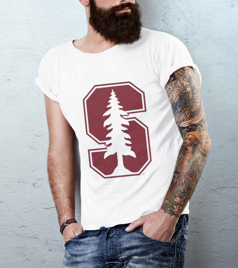 Stanford University Cardinal Block S Tree Logo NCAA T-Shirt