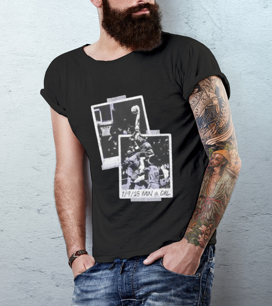Anthony Edwards Minnesota Timberwolves Slam Dunk 1/9/25 MIN @ ORL T-Shirt