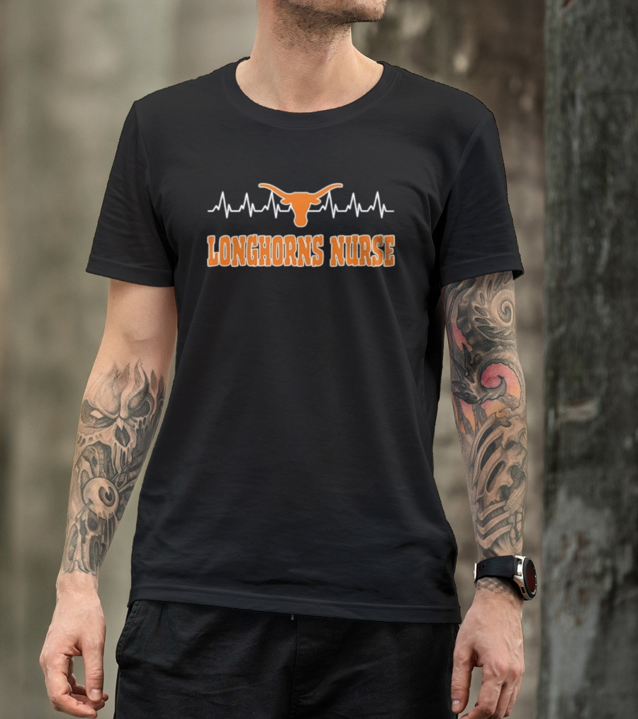 Texas Longhorns Nurse Heartbeat Longhorn T-Shirt