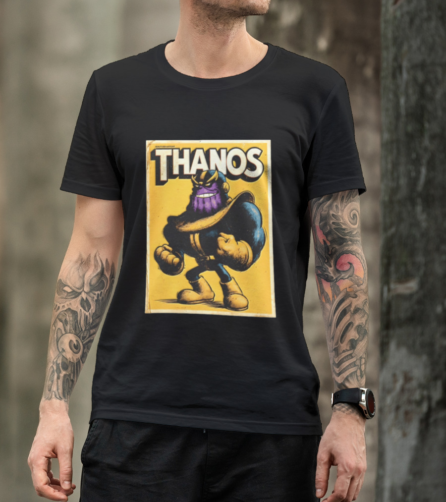 Thanos Marvel Superhero Purple Alien Villain Clenched Fist T-Shirt