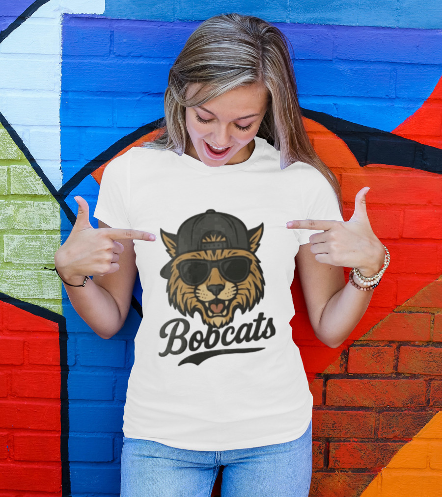 Bobcats Cool Bobcat Sunglasses Baseball Cap T-Shirt
