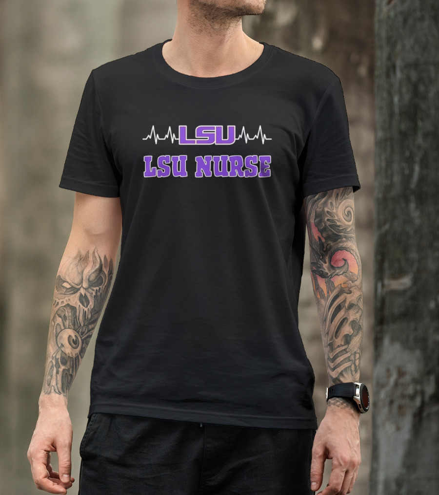 LSU Nurse Heartbeat Louisiana State University Tigers T-Shirt