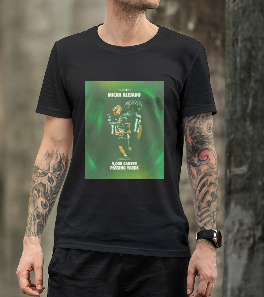 Micah Alejado 5000 Career Passing Yards Honolulu Football T-Shirt