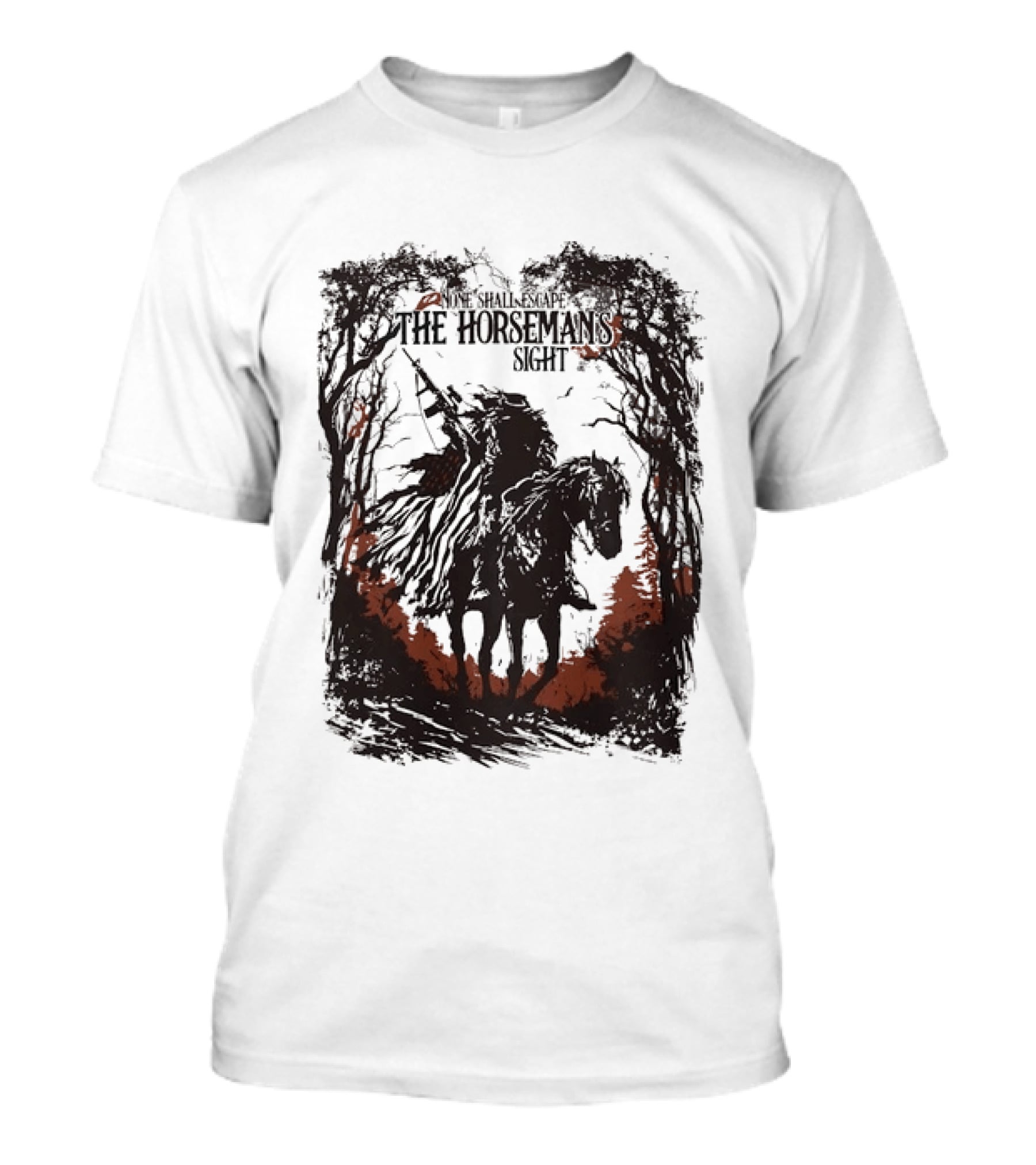 None Shall Escape The Horseman's Sight T-Shirt