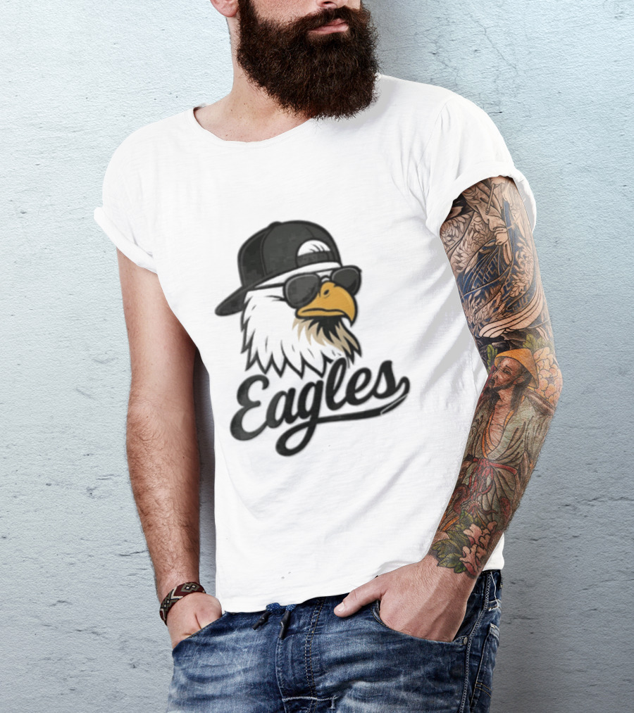 Philadelphia Eagles Eagle Sunglasses Baseball Cap Sports Fan T-Shirt