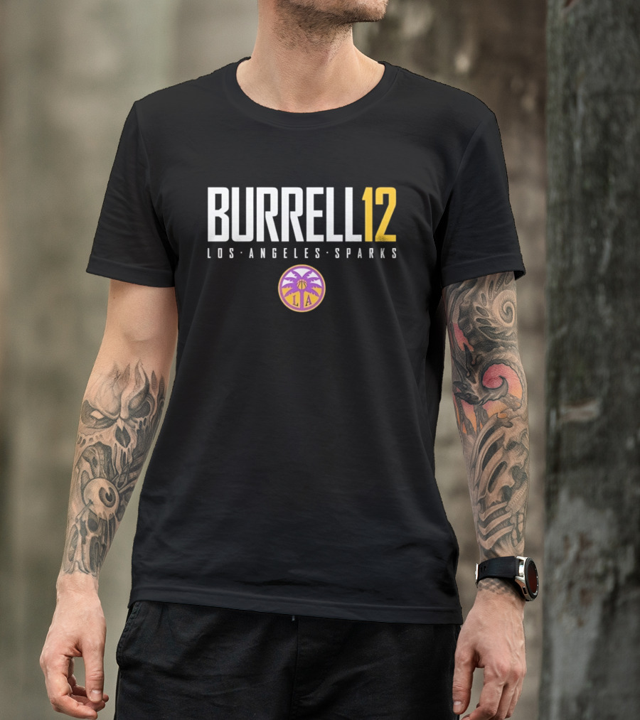 Burrell 12 Los Angeles Sparks WNBA Basketball T-Shirt