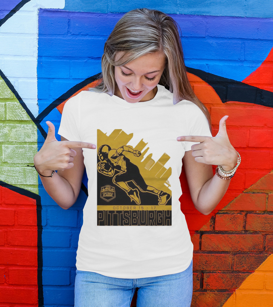 Pittsburgh 412 Football Classic October 15 17 Running Player T-Shirt