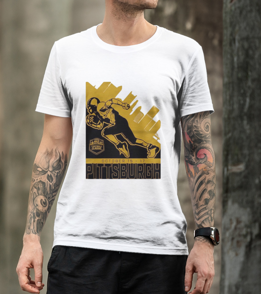Pittsburgh 412 Football Classic October 15 17 Running Player T-Shirt