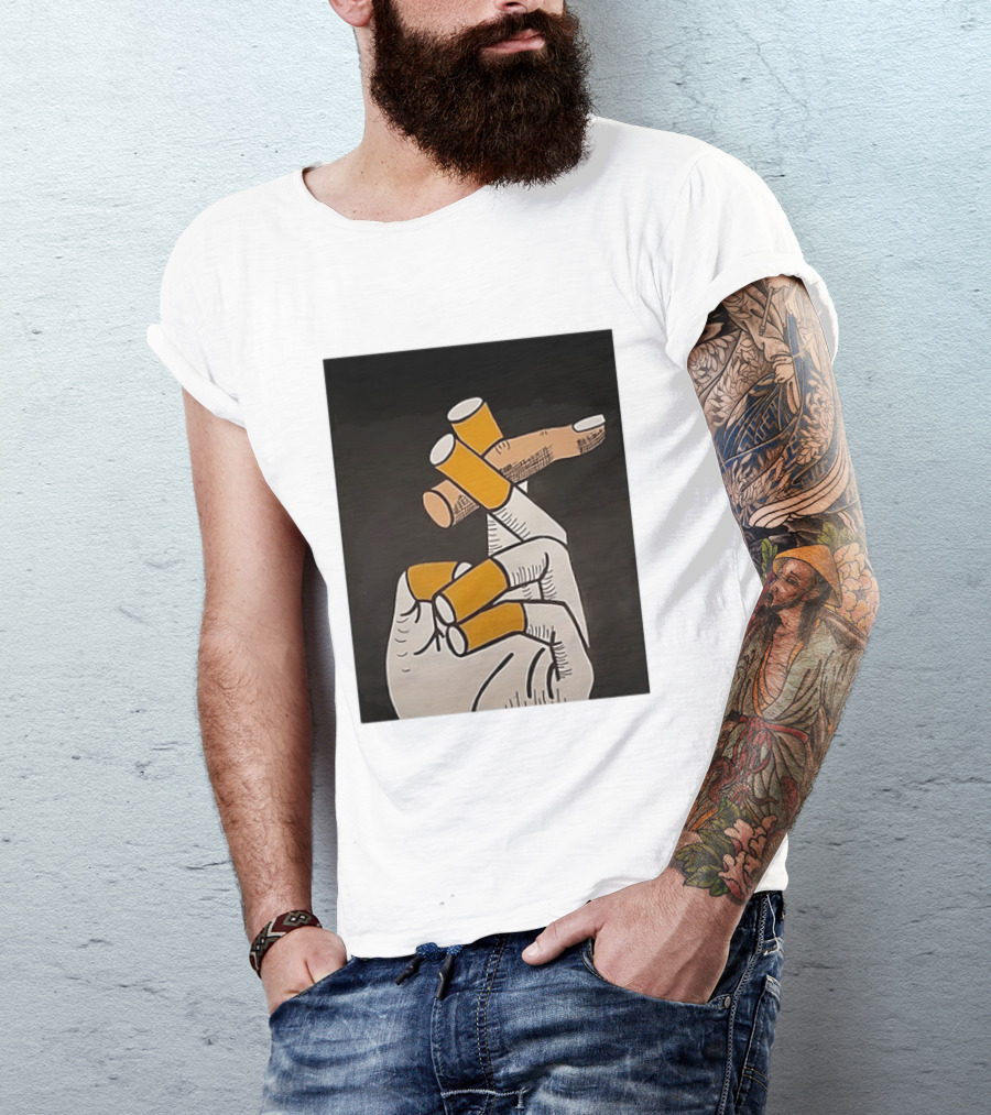 Hand With Cigarettes Smoker T-Shirt