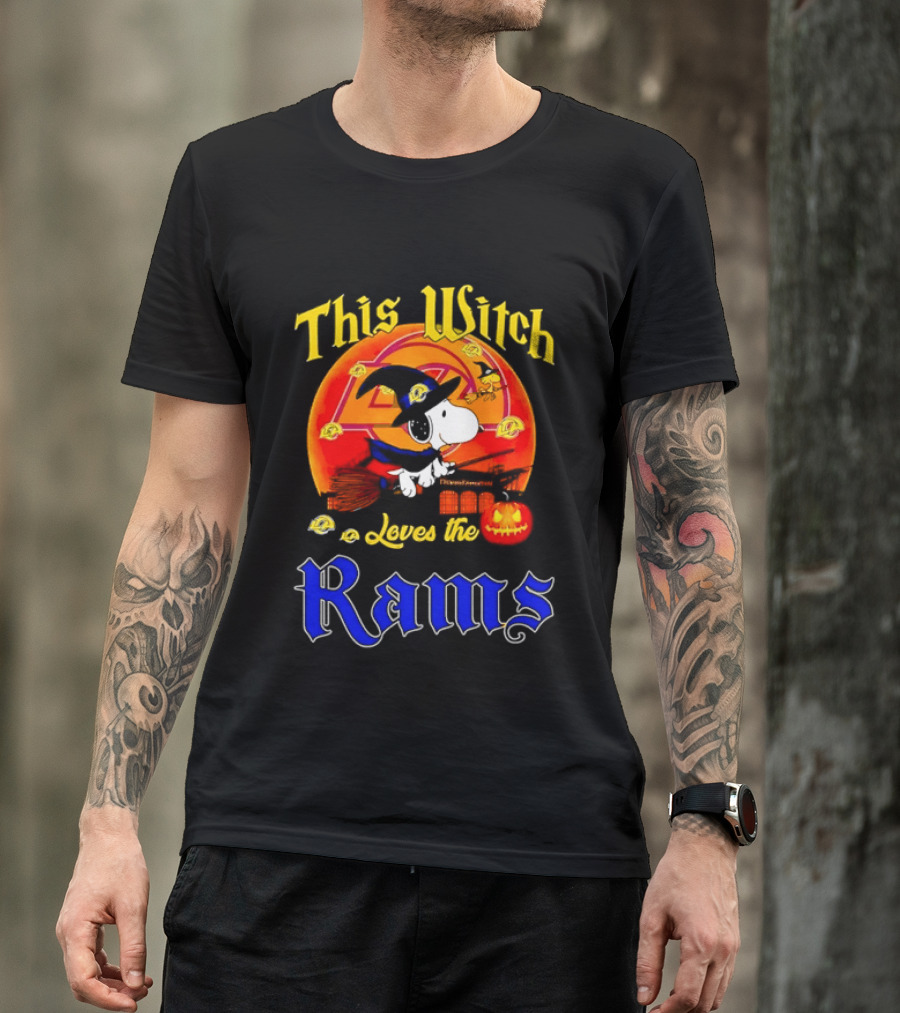 This Witch Loves The Los Angeles Rams Snoopy Halloween T-Shirt