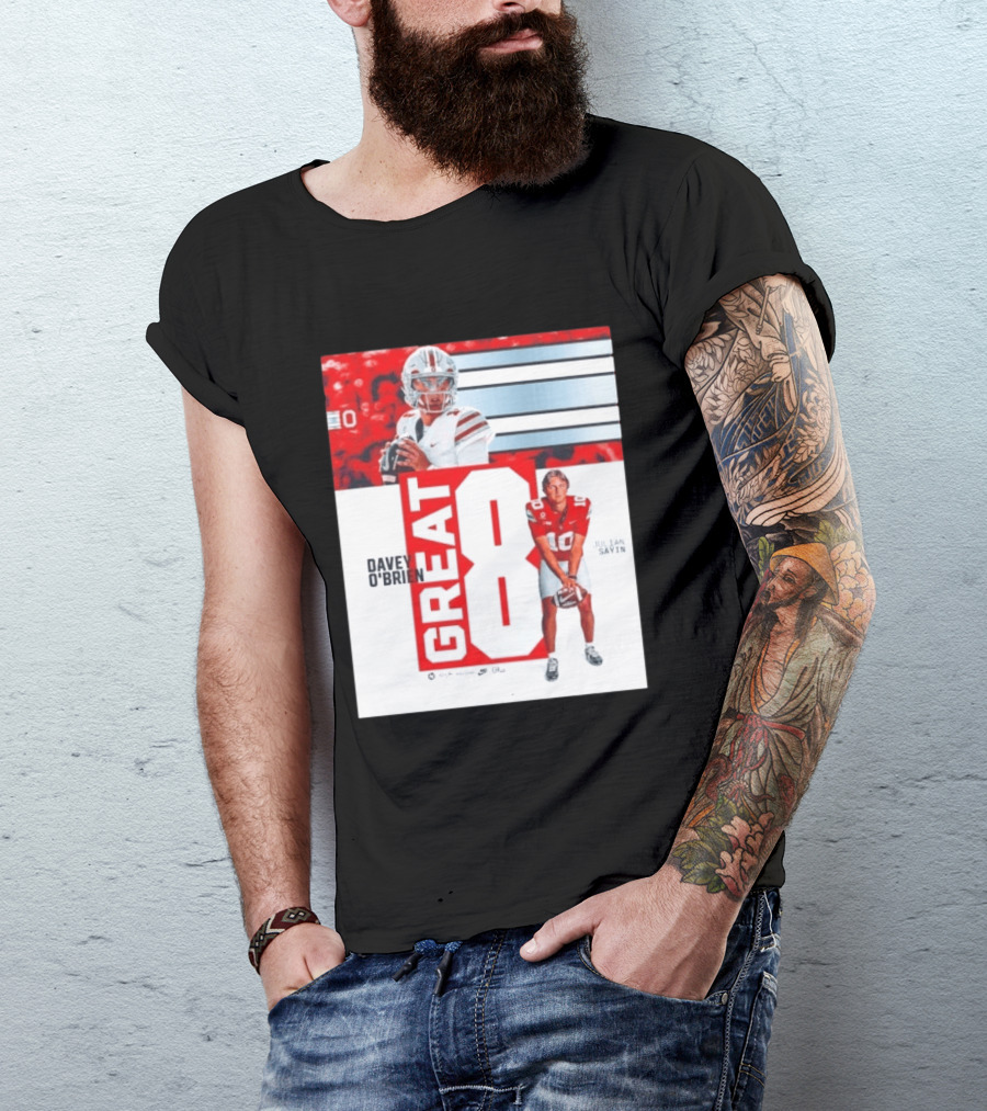 Ohio State Buckeyes Great 8 Julian Sayin Davey O'Brien Award T-Shirt