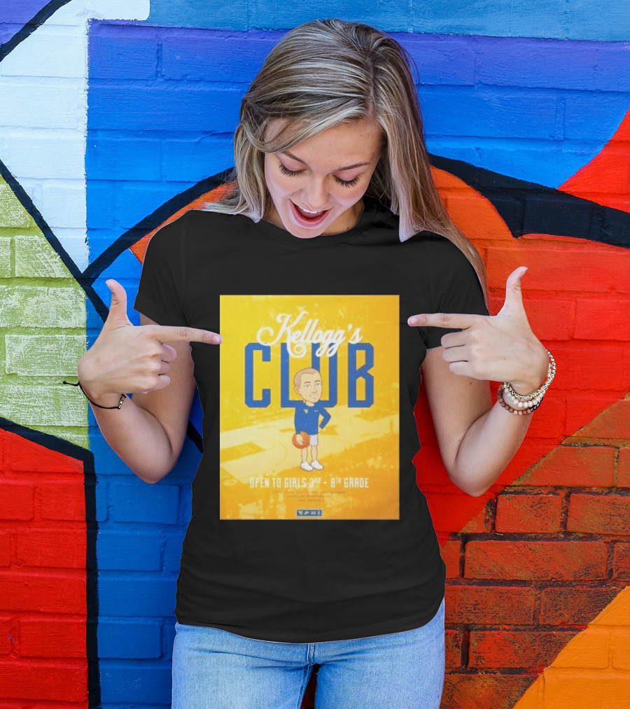 Kellogg's Club West Virginia University Basketball Clinic Open To Girls Grades 3 To 8 T-Shirt