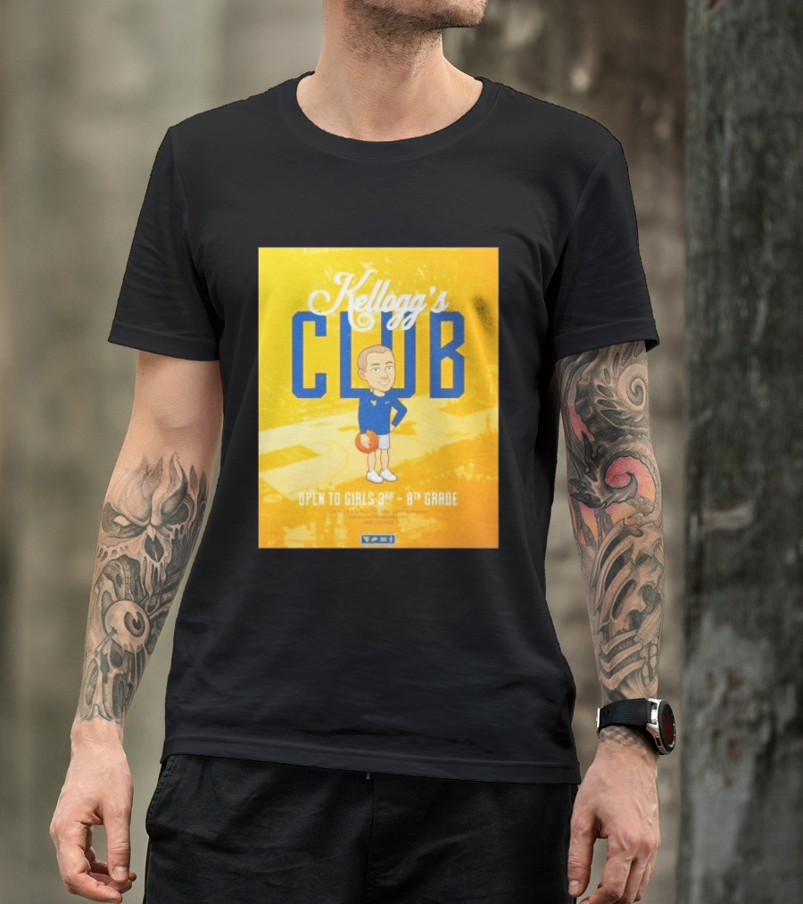 Kellogg's Club West Virginia University Basketball Clinic Open To Girls Grades 3 To 8 T-Shirt