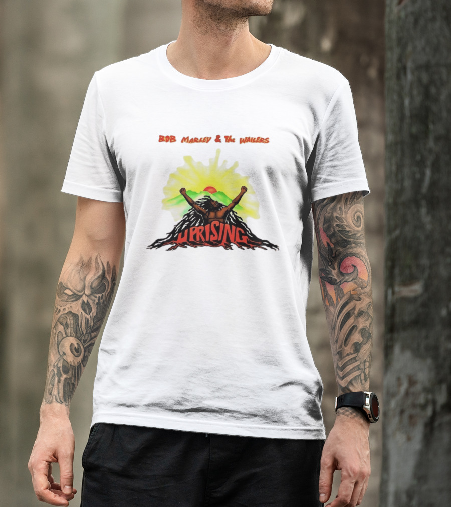 Bob Marley & The Wailers Uprising Reggae Sunburst Mountain T-Shirt