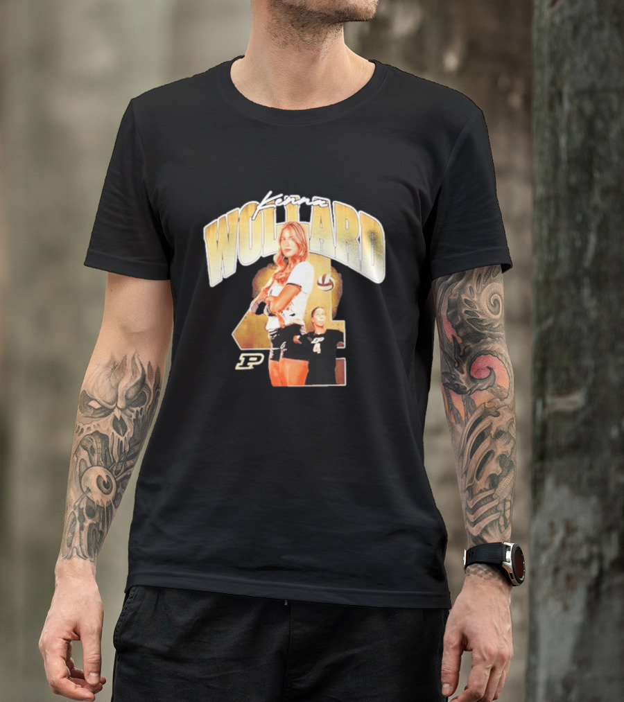 Kenna Wollard Purdue Boilermakers Volleyball NCAA Athlete Number 4 P T-Shirt