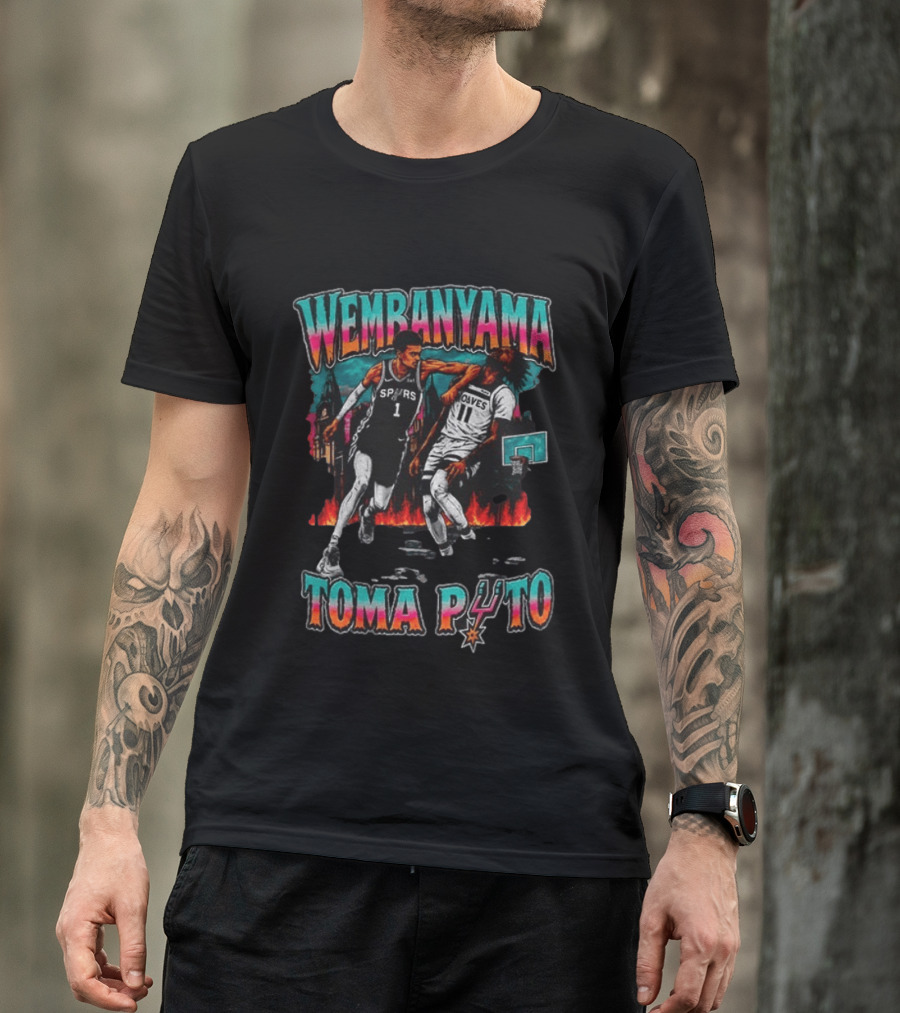 Wembanyama Spurs Basketball Toma P4to NBA 2026 Scene T-Shirt