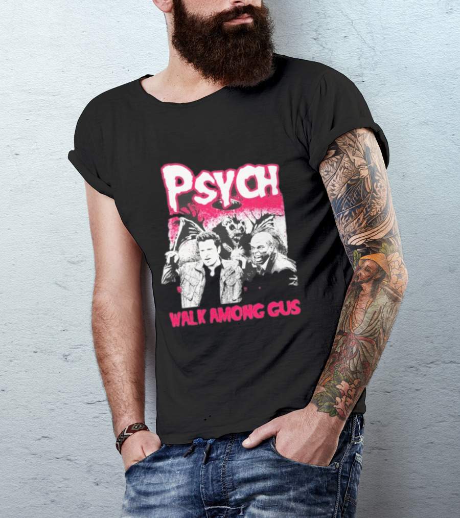 Psych Walk Among Gus Shawn Spencer Burton Guster Comic T-Shirt