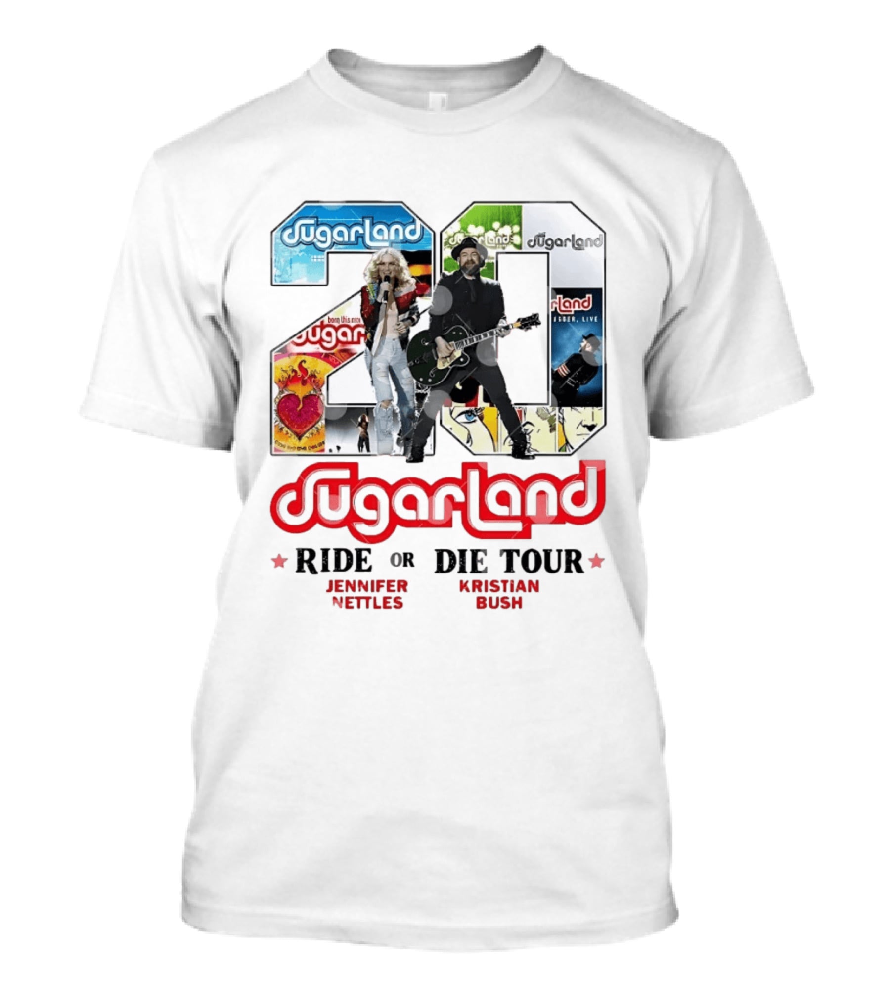 Sugarland Ride Or Die Tour 20 Featuring Jennifer Nettles Kristian Bush T-Shirt