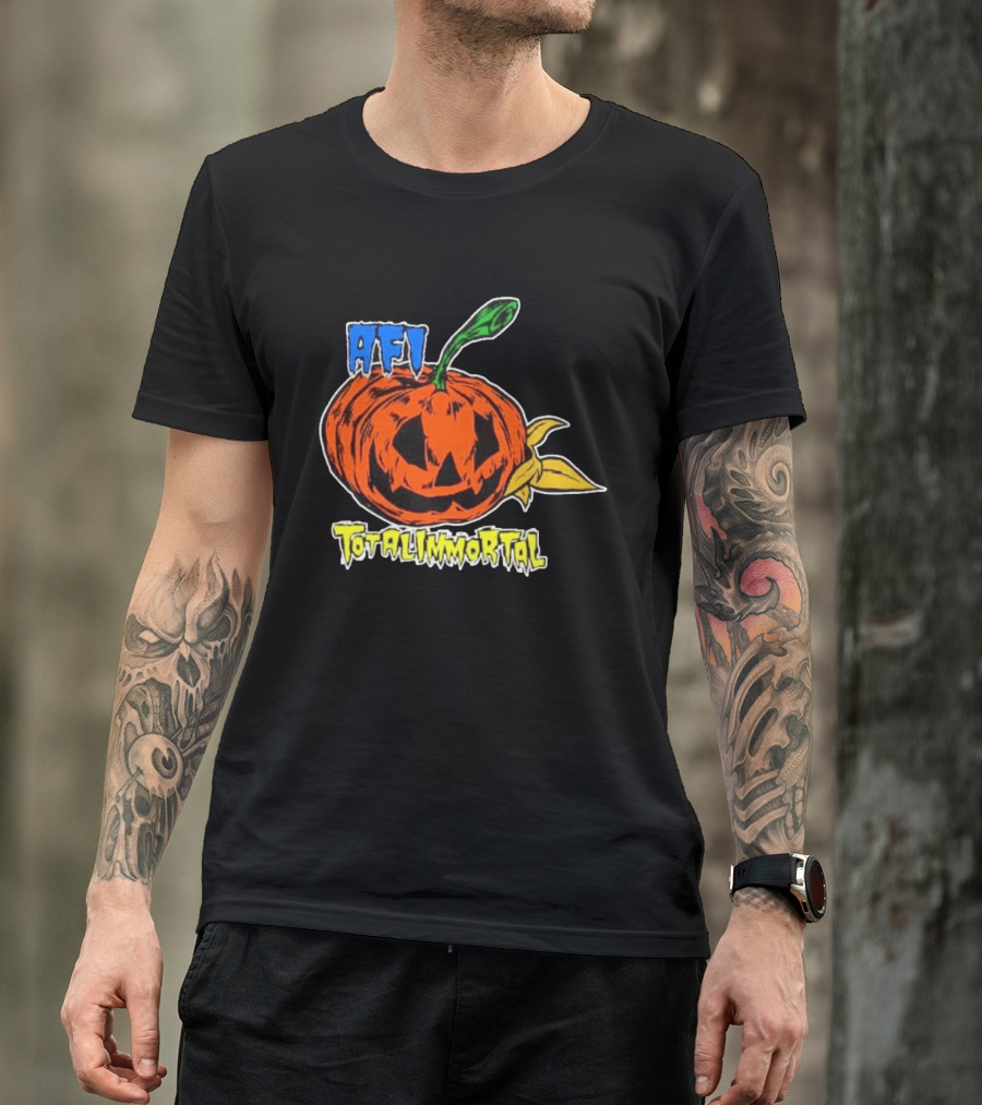 AFI Totalimmortal Halloween Pumpkin Punk Rock Band Merch T-Shirt