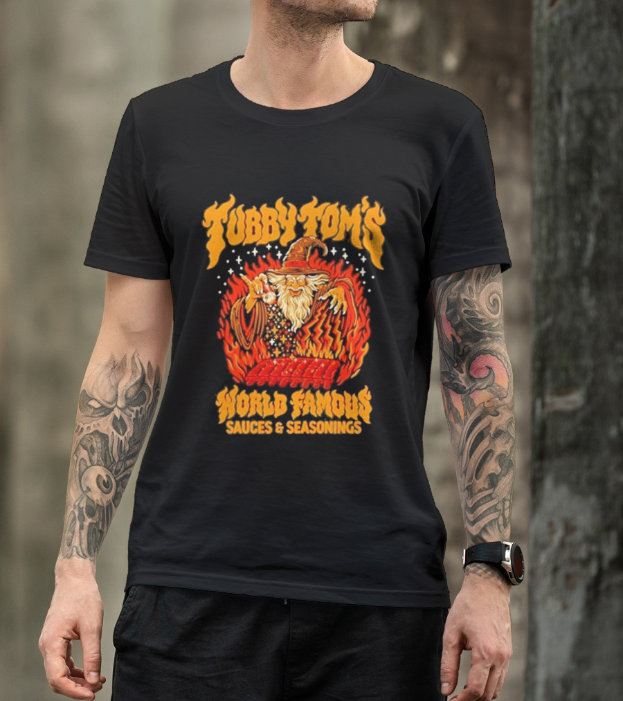 Tubby Tom's World Famous Sauces And Seasonings Wizard T-Shirt