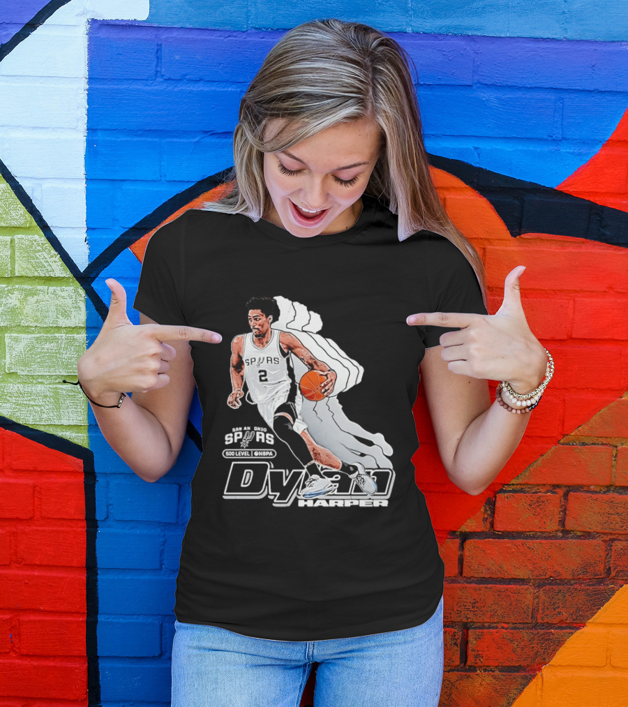 Dylan Harper Number 2 San Antonio Spurs NBA 500 Level @NBPA T-Shirt